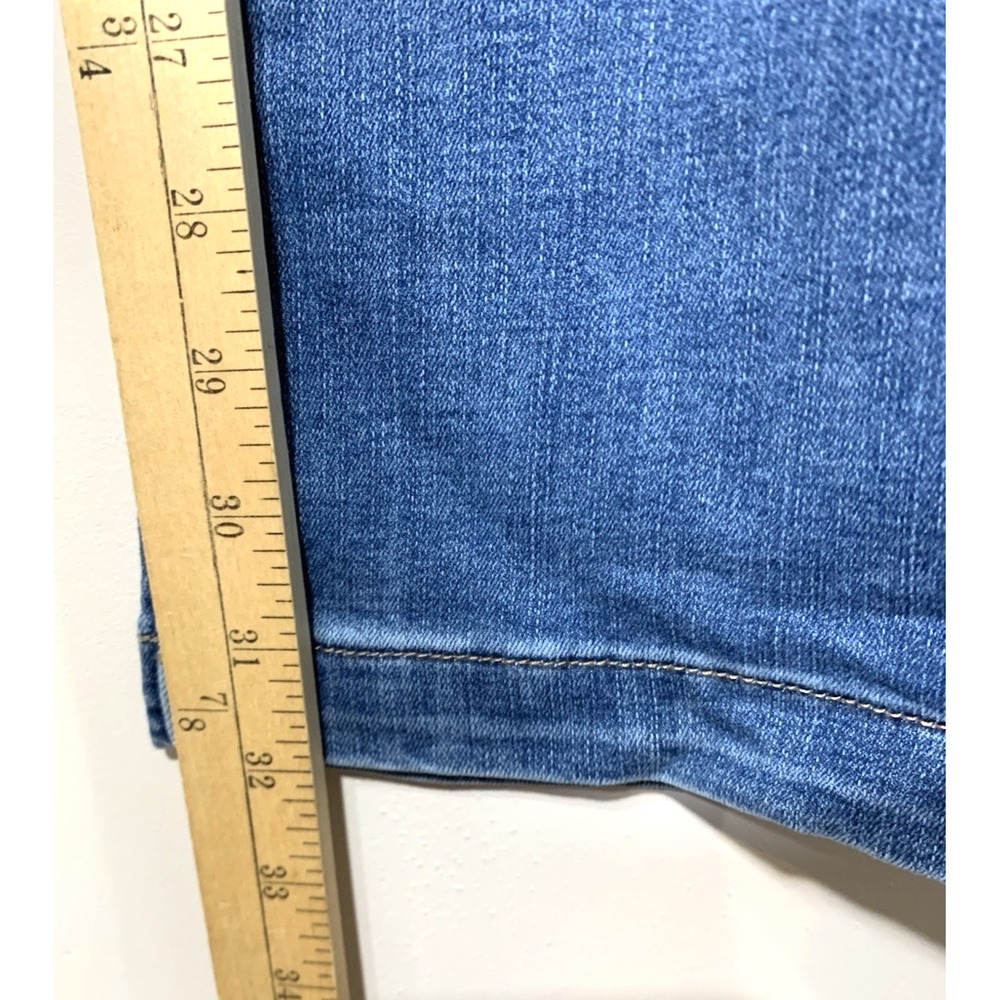 NYDJ Jeans Womens 14W Blue 37.5X32 Pull On Stretch Wide Leg High Rise Denim - Picture 4 of 9